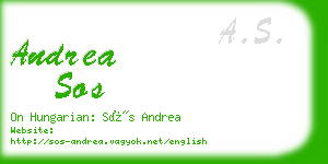 andrea sos business card